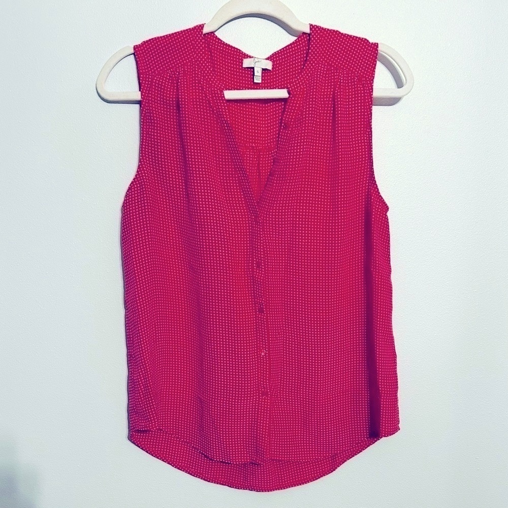 125. Joie Finnegan B Rose Pink 100% Silk Sleeveless Top